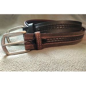 Keldon Men's Centre Embossed Belt - Black