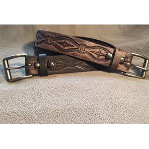 Keldon Men's Vintage Embossed Rope Belt - Brown