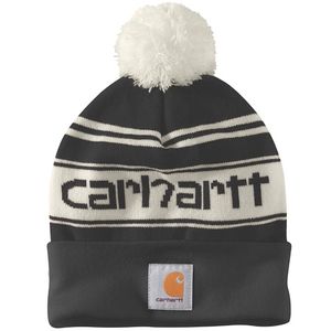 Carhartt Knit Pom-Pom Logo Beanie - Black