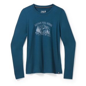 Smartwool Women’s Wilderness Summit Long Sleeve Graphic Tee - Twilight Blue