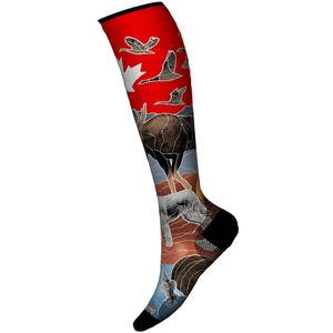 Smartwool Men's Ski Targeted Cushion Canada Print OTC Socks - Red