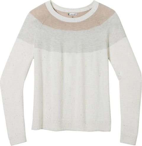 Smartwool-Women-s-Edgewood-Colorblock-Crew-Sweater---Natural-Donegal