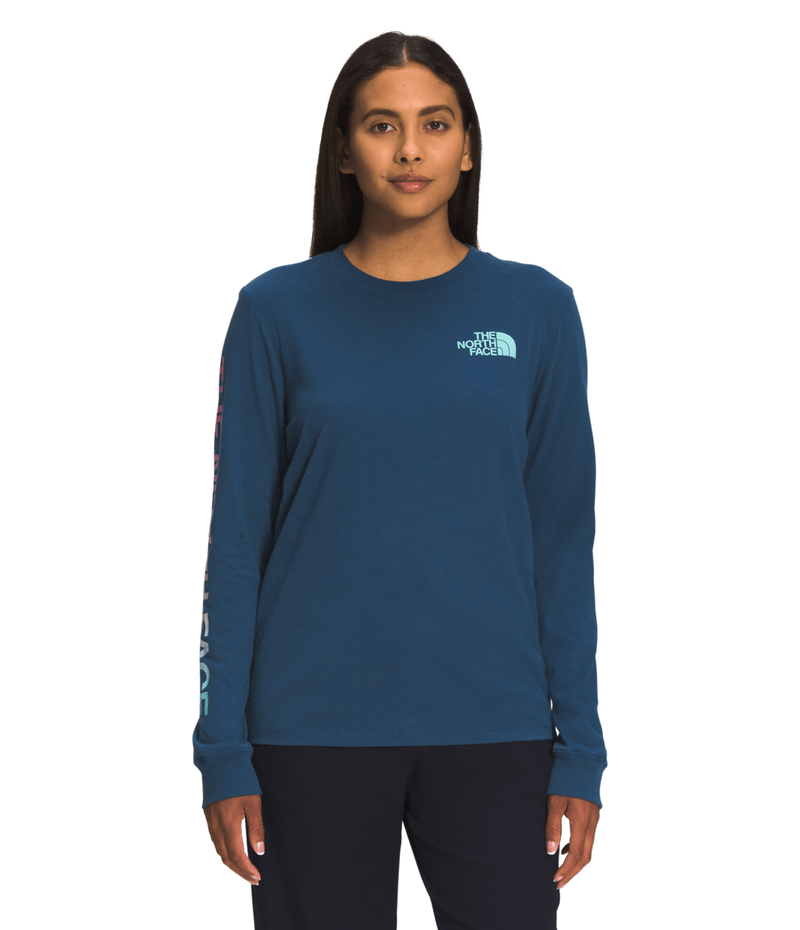 The-North-Face-Women-s-Long-Sleeve-Brand-Proud-Shirt---Shady-Blue