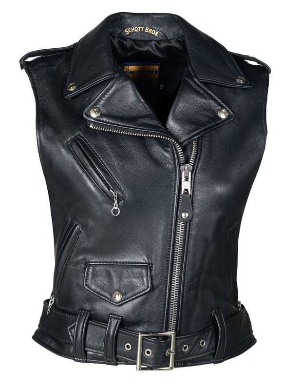 W Schott Perfecto Vest-blk Black