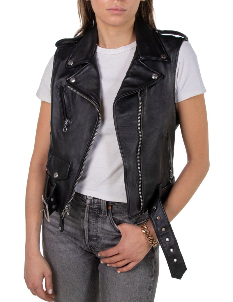 Schott-210VW-Women-s-Lambskin-Perfecto-Vest---Black