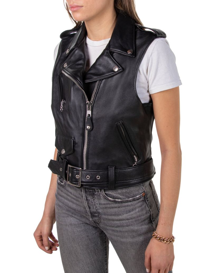 Schott-210VW-Women-s-Lambskin-Perfecto-Vest---Black