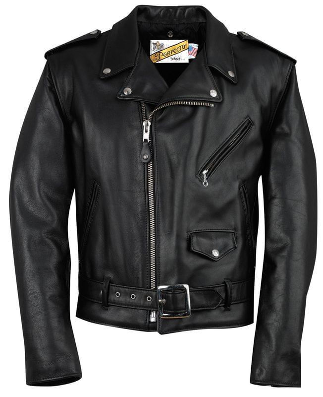 Schott-118-Men-s-Classic-Perfecto-Leather-Motorcycle-Jacket---Black