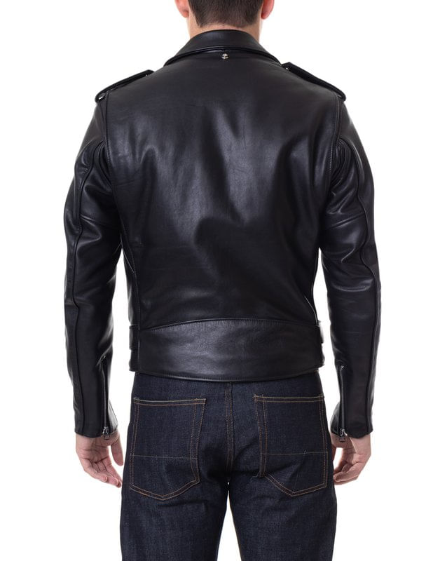 Leather Motorcycle Jacket (Black)