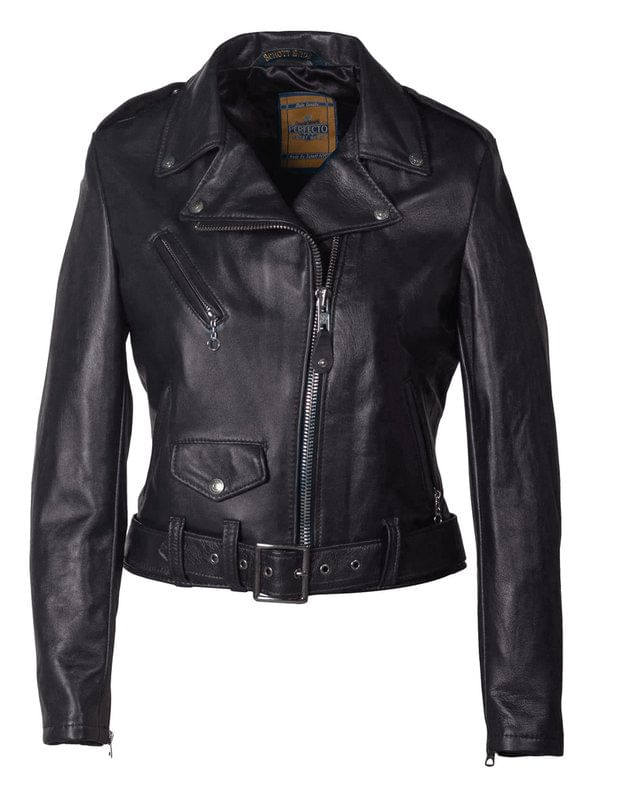 Schott-210W-Women-s-Cropped-Perfecto-in-Lambskin-Leather-Jacket---Black