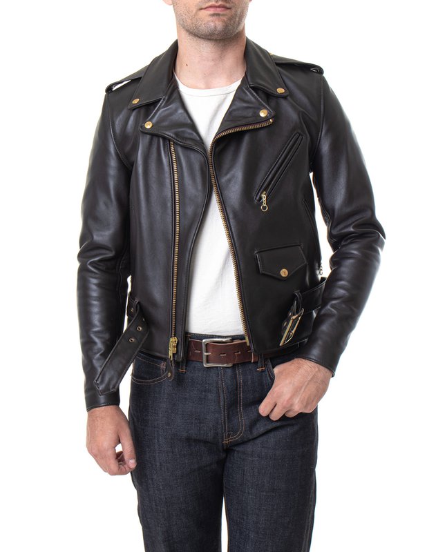 M Perfecto Steerhide Jckt-blk Brown