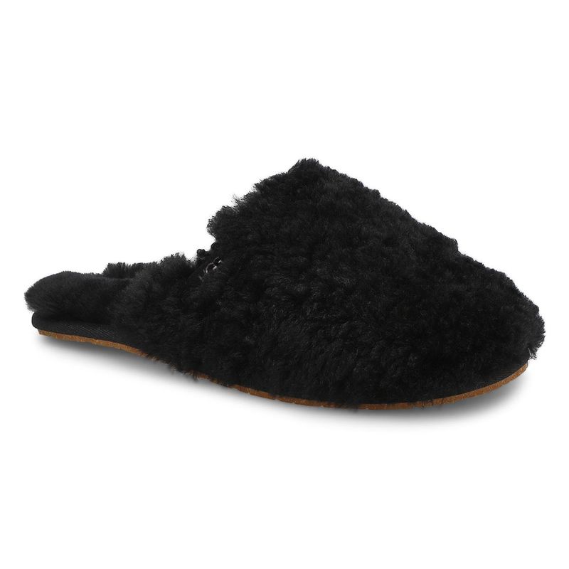 UGG Maxi Curly Slide Slippers Black Women 38