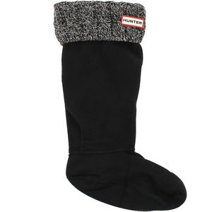 Hunter 6-Stitch Cable Tall Boot Socks - Black/Grey