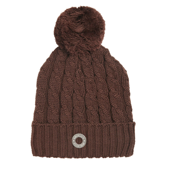 Kingsland-Semira-Cable-Knitted-Hat---Black-Coffee