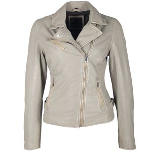 Mauritius Women's Sofia Leather Jacket - Silver/Grey