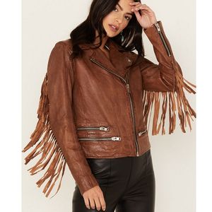 Mauritius Women's Zoe Leather Jacket - Cognac