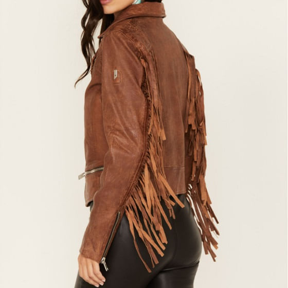 W Zoe Rf Jacket-cognac Cognac
