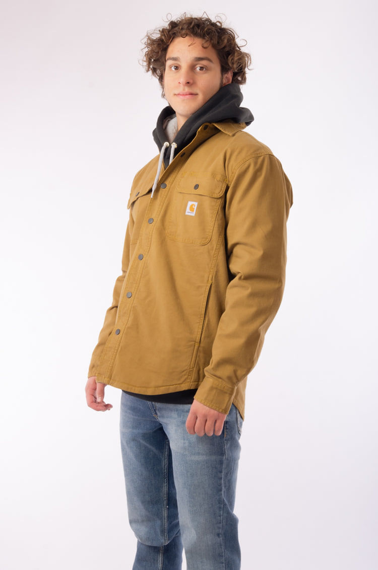 Carhartt-Men-s-Canvas-Fleece-Lined-Jacket---Oak