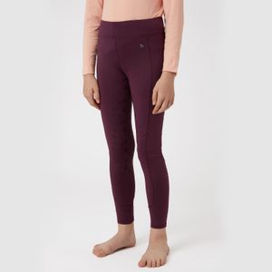 Horze Kids Monster Full Seat Riding Tights - Fig Purple