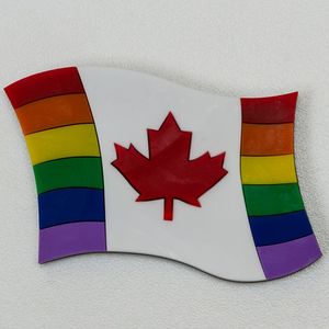 Flag Matrix Rainbow Canada Flag Magnet