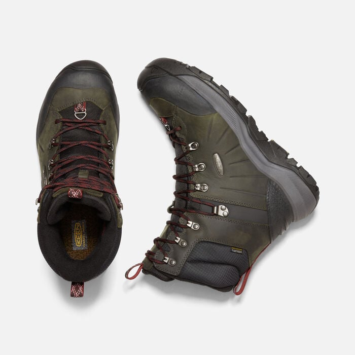 Keen-Men-s-Revel-IV-High-Polar-Hiking-Boots---Magnet-Red-Carpet