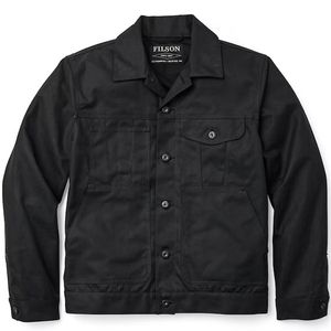 Filson Men's Tin Cloth Short Lined Cruiser Jacket - Black