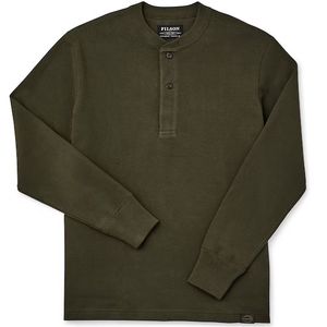 Filson Men's Waffle Knit Henley - Mossy Rock