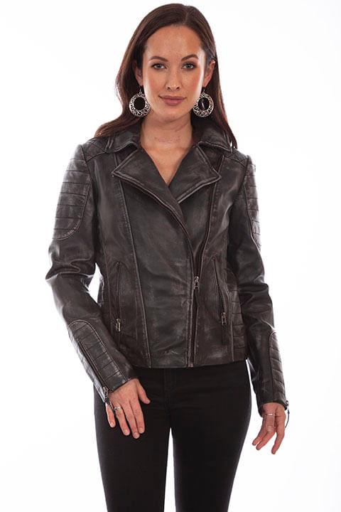 Scully-Women-s-Leather-Motocycle-Jacket---Black