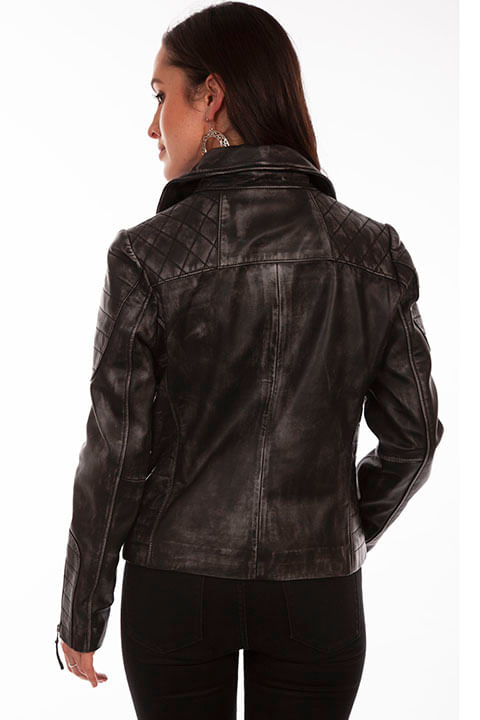 Scully-Women-s-Leather-Motocycle-Jacket---Black