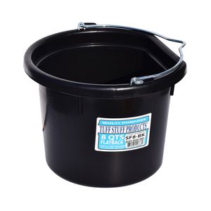 Tuff Stuff Flatback 8qt Bucket - Black