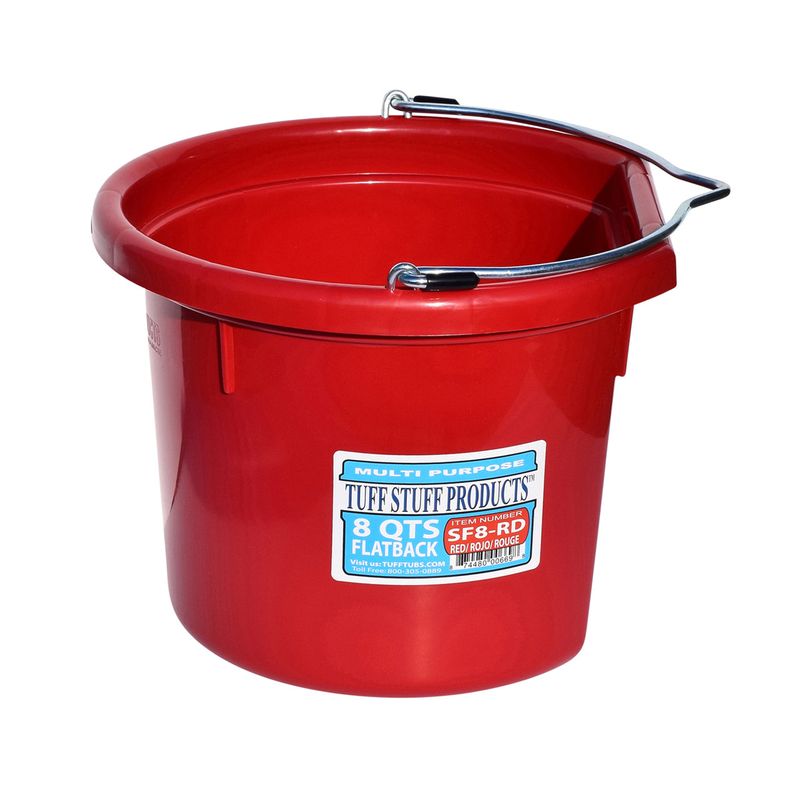 Tuff-Stuff-Flatback-8qt-Bucket---Red