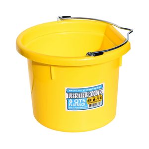 Tuff Stuff Flatback 8qt Bucket - Yellow