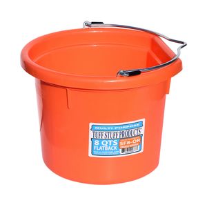 Tuff Stuff Flatback 8qt Bucket - Orange