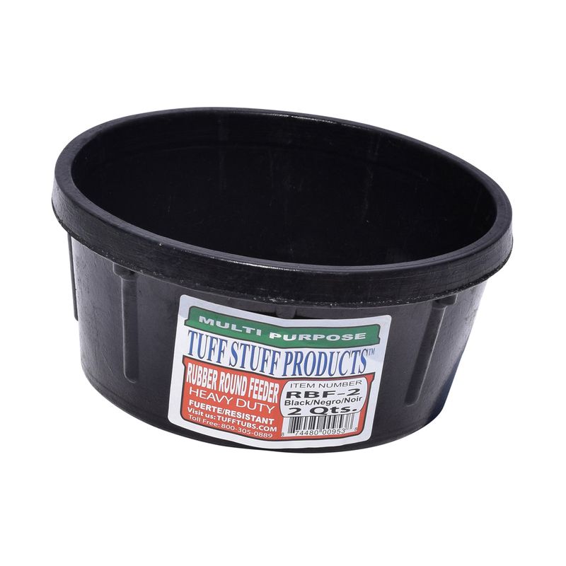 Tuff-Stuff-Rubber-Round-Tub-2-Qts---Black