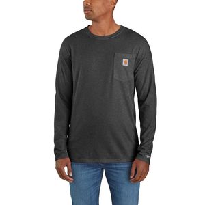 Carhartt Men's Force Relaxed Fit Midweight Long-Sleeve Pocket - Carbon Heather