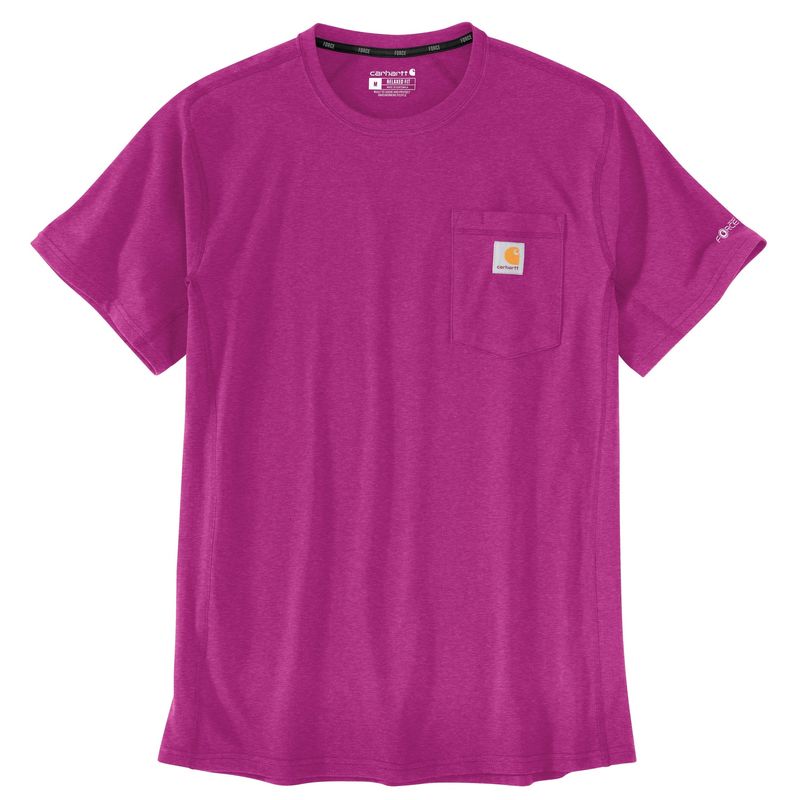 Carhartt-Men-s-Force-Relaxed-Fit-Midweight-Short-Sleeve-Pocket-T-Shirt---Magenta-Agate
