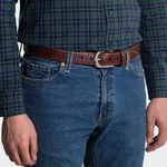 Lejon-Vintage-Bison-Pinnacle-Leather-Belt---Peanut