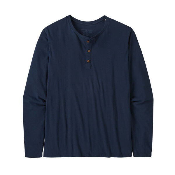 Navy henley outlet shirt