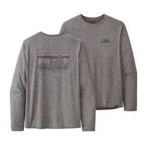 Patagonia Men's Long-Sleeved Capilene Cool Graphic Shirt - '73 Skyline: Feather Grey