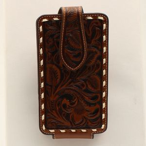 Ariat Floral Embossed Leather Cell Phone Case