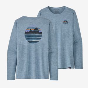 Patagonia Women's Long-Sleeve Capilene Cool Graphic Shirt - Skyline Stencil: Steam Blue X-Dye.jpg