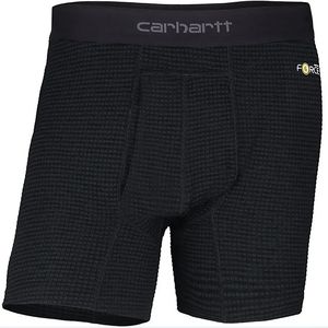 Carhartt Men's Base Force 5" Tech Boxer Brief - Black Grid