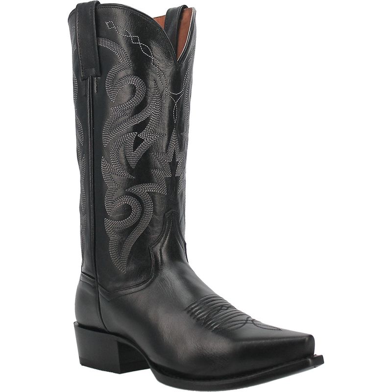 Black round outlet toe cowboy boots