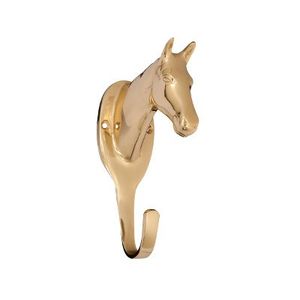 Burlingham Sports Large Horsehead Hook - Brass
