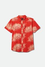 Brixton-Men-s-Charter-Print-Short-Sleeve-Shirt---Aloha-Red-Palm-Leaf