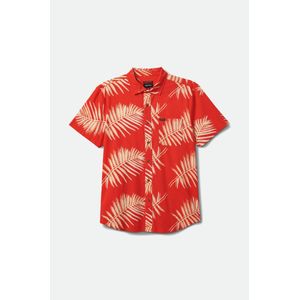 Brixton Men's Charter Print S/S Woven - Aloha Red (01218)