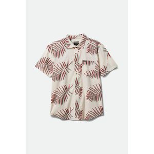 Brixton Men's Charter Print S/S Woven - Palm White (01218)