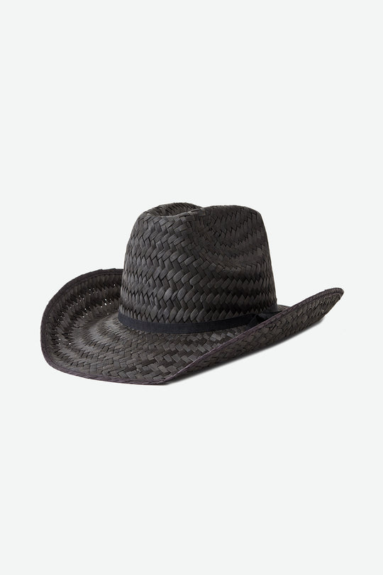 Brixton-Houstan-Straw-Cowboy-Hat---Black