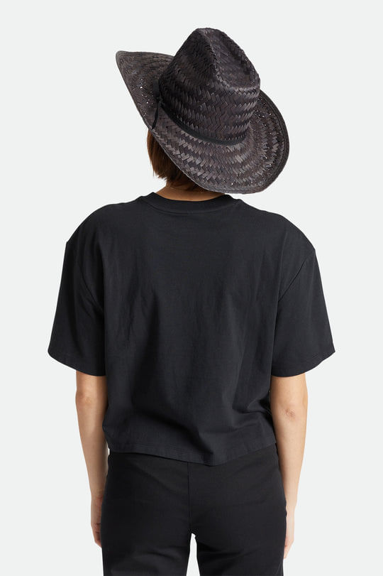 Brixton-Houstan-Straw-Cowboy-Hat---Black