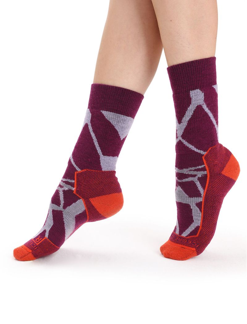 Icebreaker Women's Ski+ Over The Calf Socks, Merino Wool Blend, Light  Cushioned