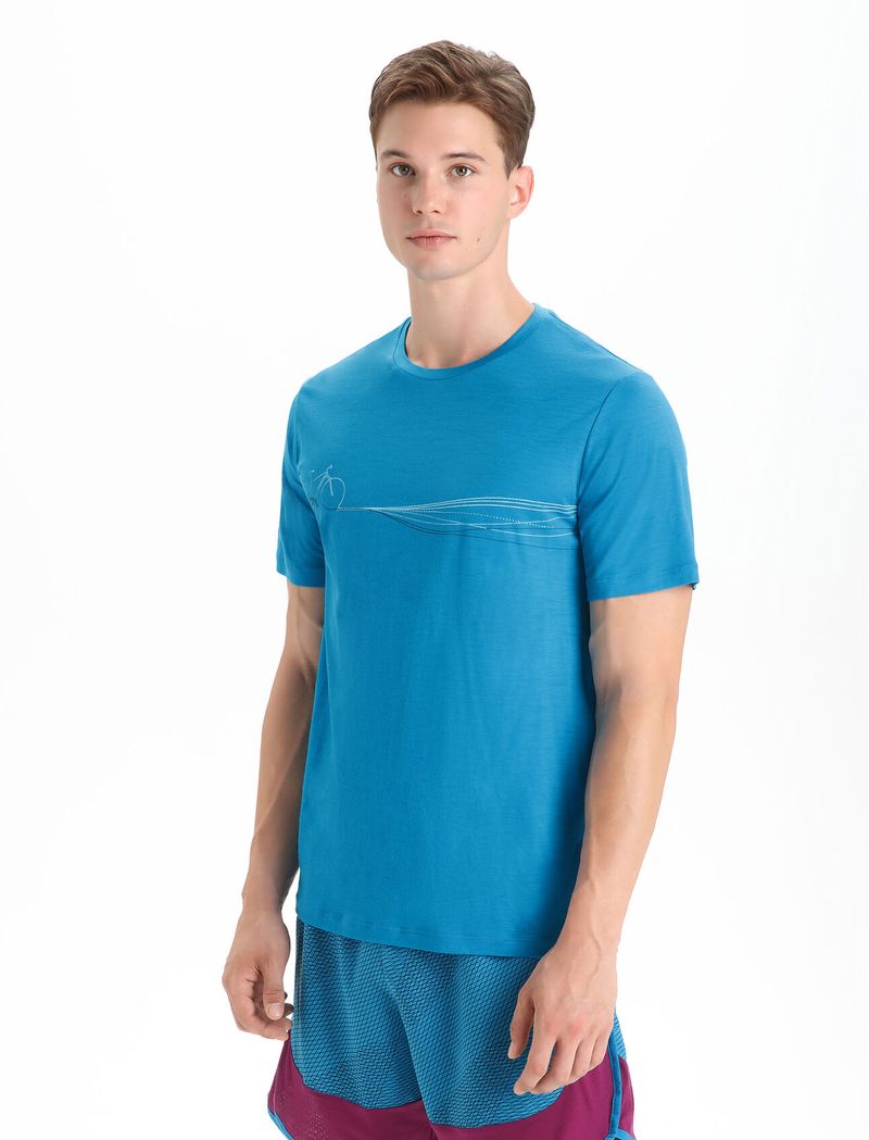 Icebreaker-Men-s-Tech-Lite-II-Short-Sleeve-Tee-Cadence-Paths---Geo-Blue